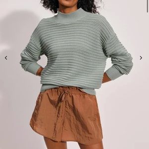 NWT Small Varley Green Franco Knit Sweater